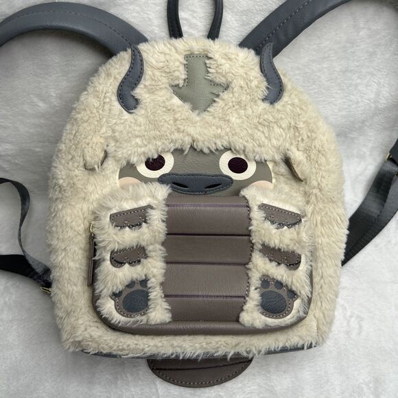 Mad Engine Mini Backpack Avatar: Last Airbender Appa Figural Fur Bag Nickelodeon - Picture 1 of 8